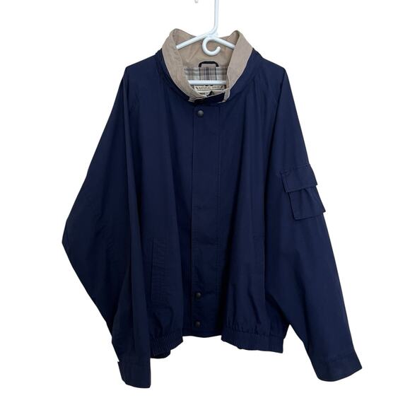 Natural Issue | Vintage Men’s Bomber Jacket Navy Blue 4XL Retractable Hood - Picture 1 of 8